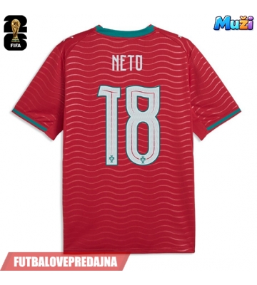 Lacne Muži Futbalové dres Portugalsko Pedro Neto #18 MS 2026 Krátky Rukáv - Domáci